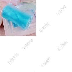 Темно-Голубой 15 ленты из полиэстера в ярдах, для изготовления ювелирных изделий DIY, подарочная упаковка, глубокое синее небо, 4 дюйм (100 мм)