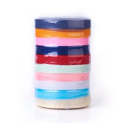 Mixed Color Sheer Organza Ribbon, DIY Material for Ribbon, Mixed Color, 1/2 inch(12mm), 500yards(457.2m)