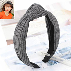 110509236 Knitted Solid Color Fabric Cross Knot Headband for Women - Hair Accessories 0509