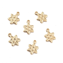 Golden Rack Überzug Messing Charme, langlebig überzogen, cadmiumfrei und bleifrei, Blume, golden, 9x6.5x1 mm, Bohrung: 1 mm