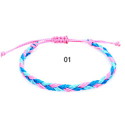 1 Bohemian Twisted Braided Bracelet for Women and Men with Wave Charm