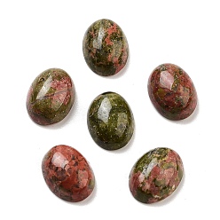 Унакит Природные кабошонов Unakite, овальные, 16x12x5 мм