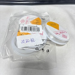 Прозрачный 4 рулоны круглой кристаллической эластичной нити, для браслетов изготовление ювелирных изделий из драгоценных камней ремесло из бисера, прозрачные, 0.5 мм, около 16.4 ярдов (15 м) / рулон