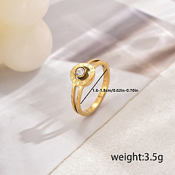 Золотой 201 Классические кольца с римскими цифрами из нержавеющей стали, вневременной и модный, золотые, внутренний диаметр: 16~19 мм