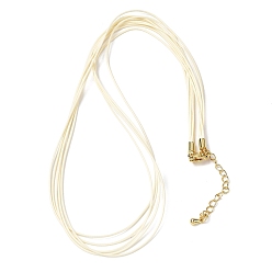 Кукурузный Шелк 1мм вощеный шнур 5-образное ожерелье, с латунными выводами и 304 застежками из лобстера из нержавеющей стали, золотые, цвет колоса кукурузы, 18.90 дюйм (48 см)
