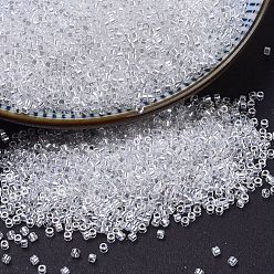 (DBS0050) Crystal Luster MIYUKI Delica Beads Small, Cylinder, Japanese Seed Beads, 15/0, (DBS0050) Crystal Luster, 1.1x1.3mm, Hole: 0.7mm, about 175000pcs/bag, 50g/bag