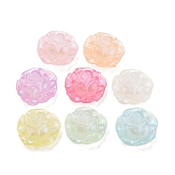 Mixed Color Luminous Acrylic Beads, Glitter Beads, Glow in the Dark, Rose, Mixed Color, 10.5x20x18mm, Hole: 2mm, about 362pcs/500g