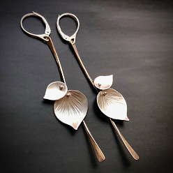 earring 1 Minimalist Plant Leaf Earrings - Metal Petal Pendant, Dangling Style