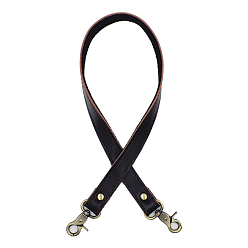 Coconut Brown Leather Bag Strap, with Swivel Clasp, for Bag Replacement Accessories, Coconut Brown, 58x2x0.45cm