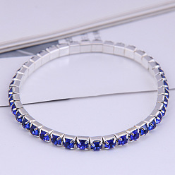 5 blue Minimalist Single Diamond Women's Bracelet - Unique Fashion Jewelry Accessory