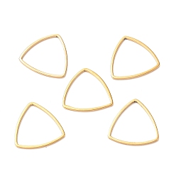 Golden 201 Stainless Steel Linking Rings, Triangle, Golden, 15x15.5x1mm