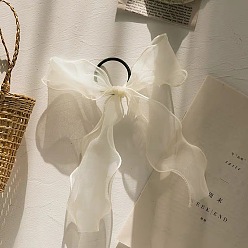 Blanc Serre-tête noeud papillon simple et élégant pour fille - style forêt, Style japonais.