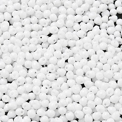(DP402) White Миюки 3.4мм капельные бусины, японский бисер, непрозрачных цветов, (dp402) белый, 3.4x3 мм, отверстие : 0.65 мм, Около 900 шт / 50 г