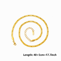 Настоящее золото 18K 304 ожерелья из змеиной стали из нержавеющей стали, реальный 18 k позолоченный, 15.75 дюйм (40 см)