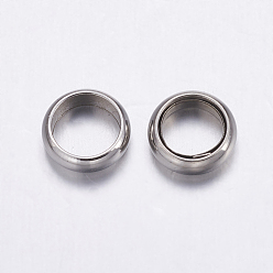 Stainless Steel Color 304 Stainless Steel Beads, Rondelle, Stainless Steel Color, 8x2.5mm, Hole: 6mm