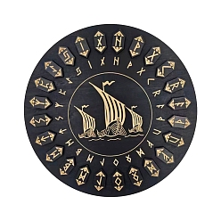 Ship Деревянная маятниковая доска, деревянная гадальная доска для биолокации, для колдовства принадлежности для викканского алтаря, плоско-круглые, лодка, 250x10 мм