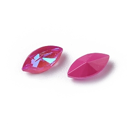 Tansanit Glas Strass Cabochons, Mokka fluoreszierender Stil, wies zurück, facettiert, Pferd Auge, Tansanit, 8x4x2 mm