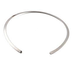 Нержавеющая Сталь Цвет 202 колье-чокер из нержавеющей стали, жесткое ожерелье для женщин, цвет нержавеющей стали, внутренний диаметр: 5.51 дюйм (14 см), 6 мм