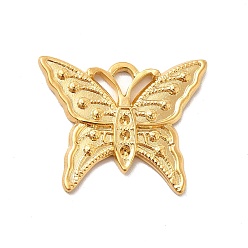 Real 18K Gold Plated Ion Plating(IP) 304 Stainless Steel Pendant Rhinestone Settings, Butterfly, Real 18K Gold Plated, Fit For 1.2mm Rhinestone, 20x24.5x2mm, Hole: 2x3mm