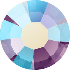 20050 200 Amethyst AB Камни preciosa® crystal hotfix с плоской основой, чешский хрусталь, круглый(438 11 612 шатон роза вива 12 ®), 20050 200 аметист ab, ss 16 (3.8~4 мм)