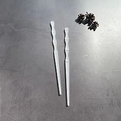 Bamboo shoot white Épingle à cheveux de style jade blanc simple et élégante pour hanfu et qipao - accessoire de chignon quotidien fait à la main
