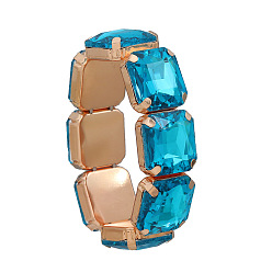 Blue Sparkling Rhinestone Hip Hop Bracelet for Girls - Bold Punk Fashion Jewelry Accessory