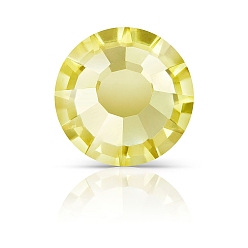 80250 Acid Yellow Камни preciosa® crystal hotfix с плоской основой, чешский хрусталь, круглый(438 11 612 шатон роза вива 12 ®), 80250 кислотно-желтый, ss 8 (2.3~2.5 мм)