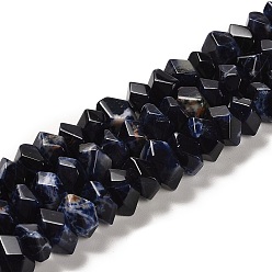 Sodalite Natural Sodalite Beads Strands, Faceted, Nuggets, 10~11x8~10x7~8mm, Hole: 1mm, about 22~23pcs/strand, 7.09~7.48''(18~19cm)