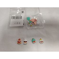 (52) Непрозрачная лаванда 16шт 4 стили подвески из цинкового сплава, торт, спекающийся лак, разноцветные, 16.5~18x13~15x5~5.5 мм, отверстие : 1.2 мм, 4 шт / стиль