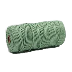 Dark Sea Green Cotton String Threads, Macrame Cord, Decorative String Threads, for DIY Crafts, Gift Wrapping and Jewelry Making, Dark Sea Green, 3mm, about 109.36 Yards(100m)/Roll