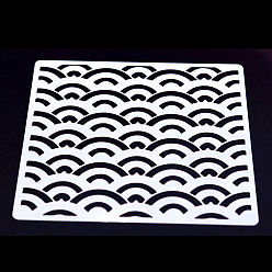 Others Plastic Impression Mat Mold, Square, Ceramic & Clay Tools, Wave Pattern, 13x13cm