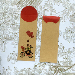 Bicycle Paper Envelopes, for Stationery Paper, Invitation, Greeting Card, Gift Bookmark Package, Bicycle Pattern
