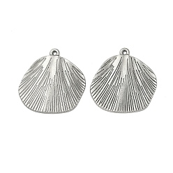 Нержавеющая Сталь Цвет Не тускнеющие 304 подвески из нержавеющей стали, лист, цвет нержавеющей стали, 33x31x2 мм, отверстие : 1.8 мм