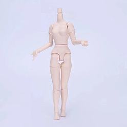 Antique White Plastic Movable Joints Action Figure Body, for Female BJD Doll Accessories Marking, Antique White, 215mm