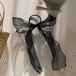 Noir Serre-tête noeud papillon simple et élégant pour fille - style forêt, Style japonais.