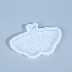 White DIY Cup Mat Food Grade Silicone Molds, Coaster Molds, Resin Casting Molds, Butterfly, White, 90x130x10mm