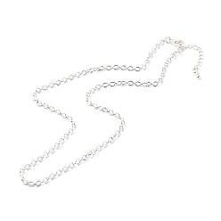 Silver 304 Stainless Steel Chain Necklaces, with Lobster Claw Clasps, Silver, 16 inch(40.8cm)