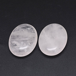 Rose Quartz Natural Rose Quartz Oval Palm Stone, Reiki Healing Pocket Stone for Anxiety Stress Relief Therapy, 44~45x33~34x9~12mm