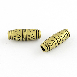 Antique Bronze Plated Antique Acrylic Beads, Large Hole Beads, Oval, Antique Bronze Plated, 22x8mm, Hole: 4mm, about 650pcs/500g