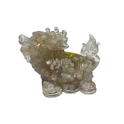 Cherry Blossom Agate Resin Dragon Display Decoration, with Natural Cherry  Blossom Agate Chips Inside for Home Office Desk Decoration, 60x30x40mm