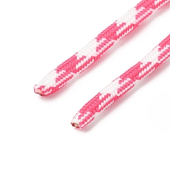 Tief rosa Polycotton-Geflechtschnur mit Innenkern, Runde, für Schnürsenkel, Schlüsselanhänger, Herstellung von Seilarmbändern, tief rosa, 5 mm, ca. 90~100 Meter/Bündel