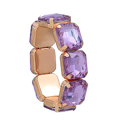 purple Sparkling Rhinestone Hip Hop Bracelet for Girls - Bold Punk Fashion Jewelry Accessory