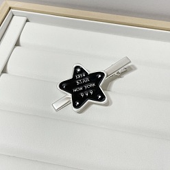 Black pentagram hair clip Красочная заколка для волос со звездой для женщин, Боковая заколка в стиле YASS с чувством высокой моды и шикарным внешним видом