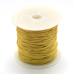 Gold Nylon Thread, with Metallic Cords, Gold, 0.8mm, about 71.08 yards(65m)/roll