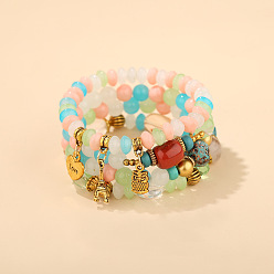 B0256-4 color mix Vintage Ethnic Style Fashion Jewelry Set - Multiple Pendant Bracelets, Exquisite Hand Chain.