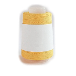 Gold 280M Size 40 100% Cotton Crochet Threads, Embroidery Thread, Mercerized Cotton Yarn for Lace Hand Knitting, Gold, 0.05mm