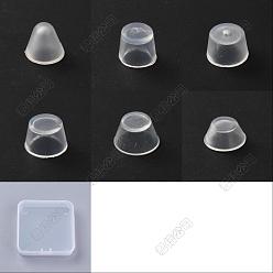 Прозрачный 24шт. 6 стили силиконовые чехлы для ножек сумок, разнообразные, прозрачные, 5~9x7~13 мм, внутренний диаметр: 5~11 мм, 4 шт / стиль