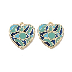 Синий Стойки обшивки сплава эмали подвески, без кадмия, без никеля и без свинца, шарма сердца, синие, 27x25x2 мм, отверстие : 2 мм