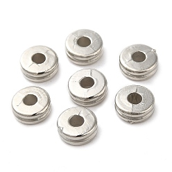 Платина CCB пластиковые шарики, плоско-круглые, платина, 5x2.5 мм, отверстие : 1.8 мм