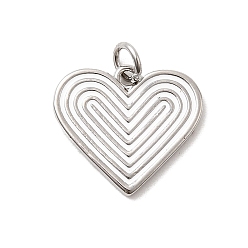 Белый Латунь эмаль подвески, сердце, с прыжковых колец, платина, стойки покрытие, долговечный, без кадмия и без свинца, белые, 15x17x1.5 мм, отверстие : 3.2 мм